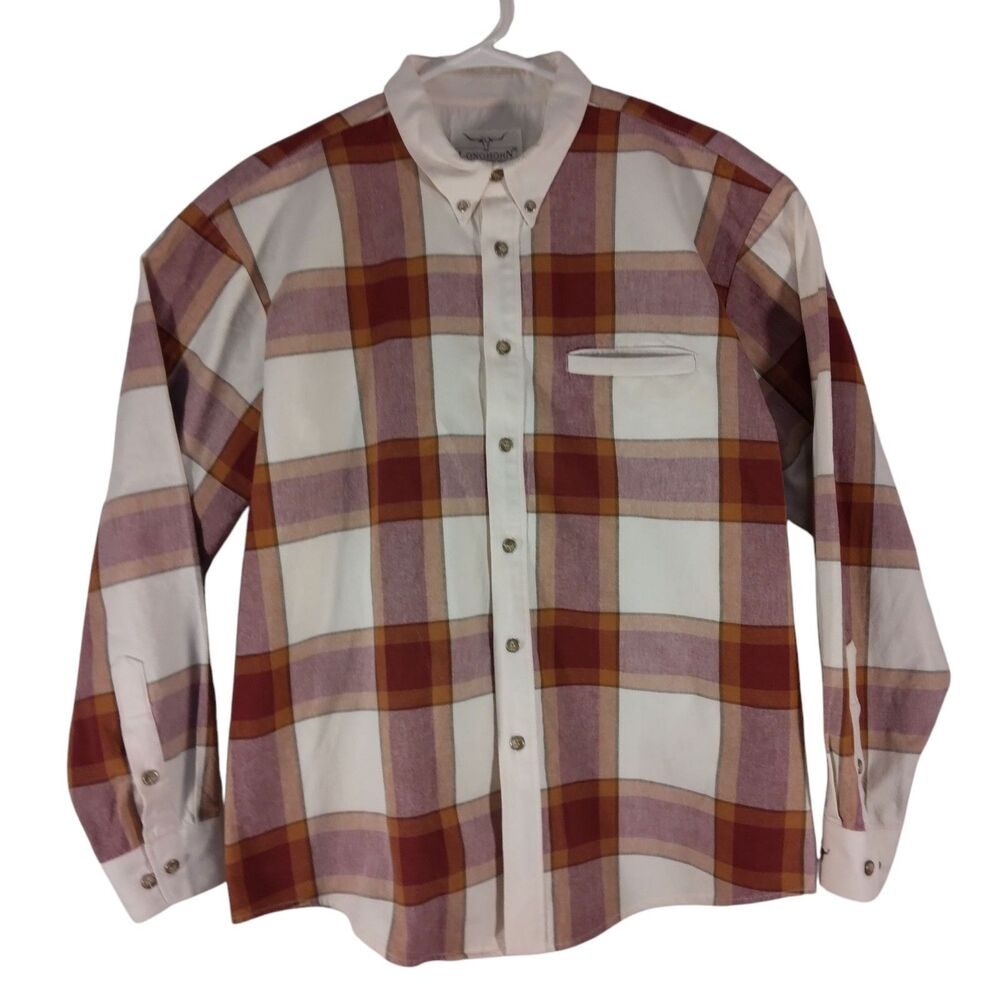 Longhorn River Western Wear shirt mens XL XLarge multicolor western denim USA